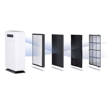 Vorfilter, Schaumfilter, Aktivkohlefilter und H13 HEPA-Filter