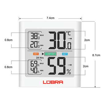 Abmessungen Thermo- Hygrometer